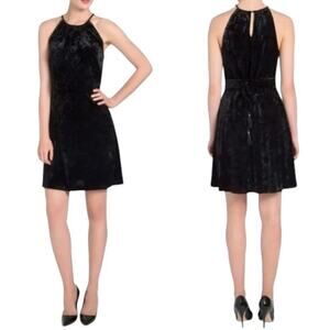 Lysse Willa Crushed Velvet Black Dress With Tassel Tie Size Medium NWT